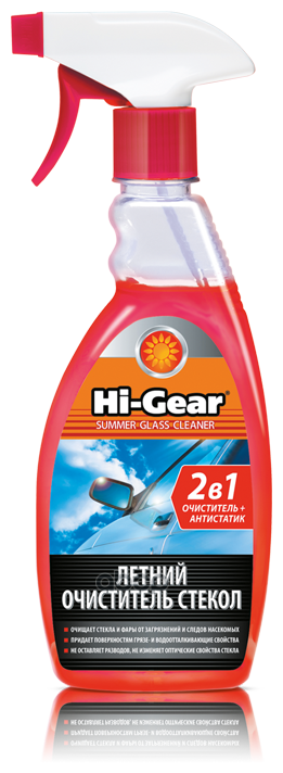 Очиститель стекол Hi-Gear 2 в 1 лето 473мл