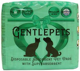 Подстилки для животных GENTLEPETS впитывающие, с суперабсорбентом, 60х40см 15шт