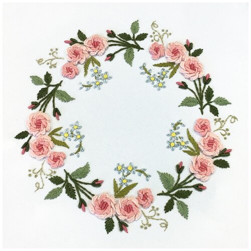 фото Набор для вышивания panna живая картина jk-2140 венок из роз 1 шт.