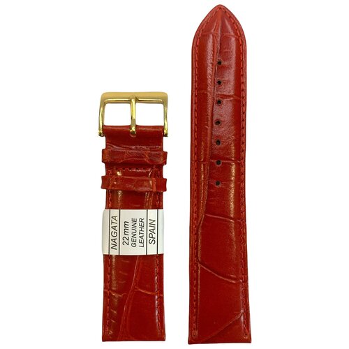 ремешок для часов кожаный NAGATA 22мм