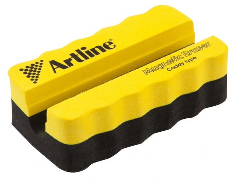Стиратель магнитный для маркерной доски с держателем для маркера Artline, жёлтый