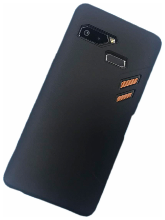 Чехол панель накладка MyPads для Asus ROG Phone ZS600KL с защитными заглушками и защитой боковых кнопок черная