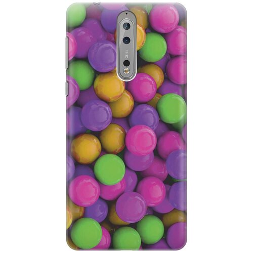 фото Силиконовый чехол на nokia 8 / нокиа 8 с принтом "разноцветные драже" gosso