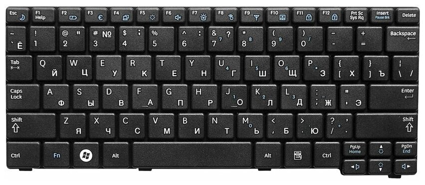 Клавиатура для ноутбука Samsung N140 N144 N145 N148 N150 черная