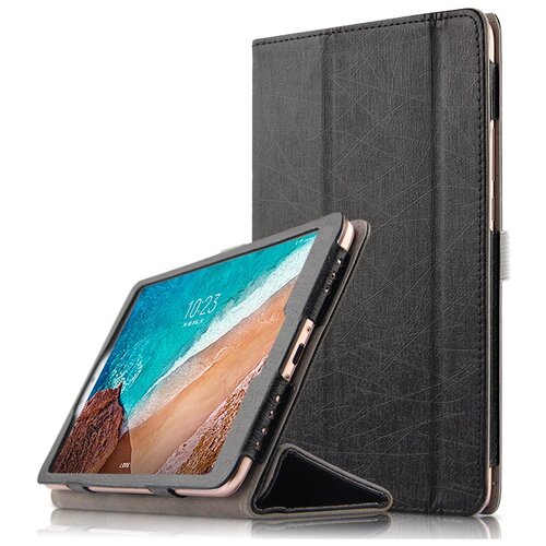 фото Чехол-футляр-книжка mypads для xiaomi mi pad 4 plus с трансформацией в мульти-подставку черный кожаный