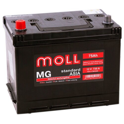 Аккумулятор Moll MG Standard 75JL 75 Ач 735А прям. пол.