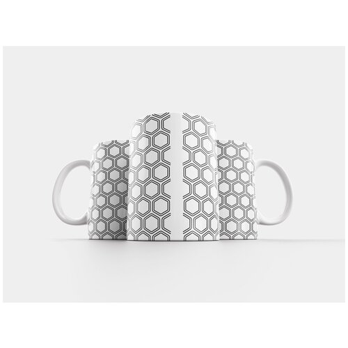 фото Кружка "шестиугольник, шаблон, задний план" 320 мл lotsprints