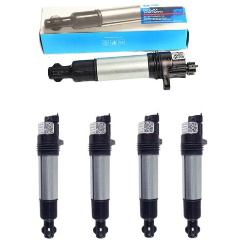 Катушка зажигания Лада Веста, Лада Х Рей, Лада Ларгус, Гранта, LADA 110, LADA Kalina, LADA Priora, 21120370501013 Комплект из 4 шт