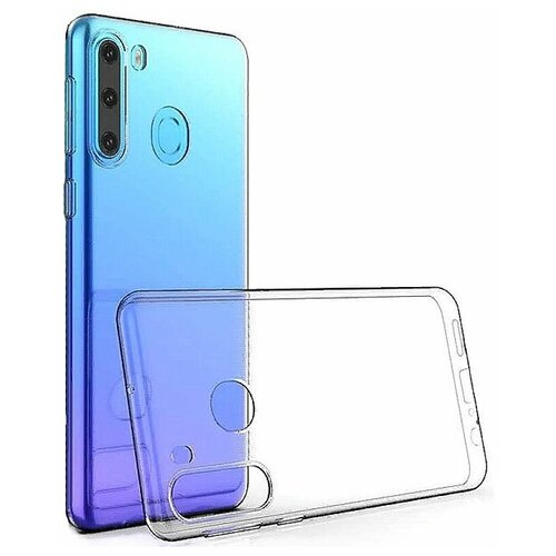 Силиконовый чехол плотный 1mm прозрачный для Samsung Galaxy A21