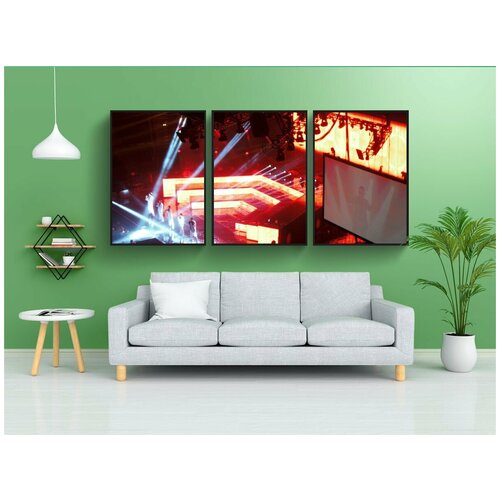 фото Набор модулных постеров для интерьера "хулиганы, концерт, музыка" 60x90 см. в тубусе, без рамки lotsprints