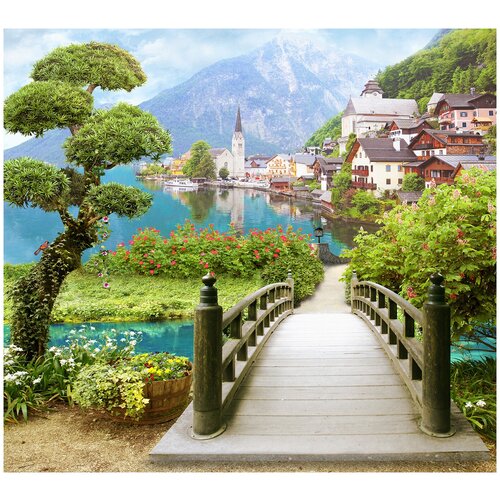 Фотообои виниловые на флизелиновой основе Polimar Прекрасная Швейцария Арт23-074 300см х 270см обои для гостиной кухни детской 5820₽