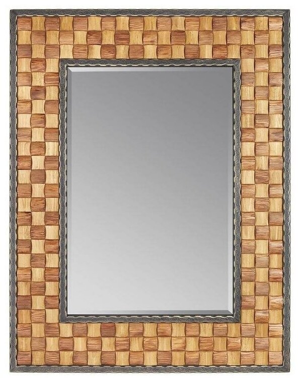 Зеркало Runden Дерево II квадратики V20061 - фотография № 8