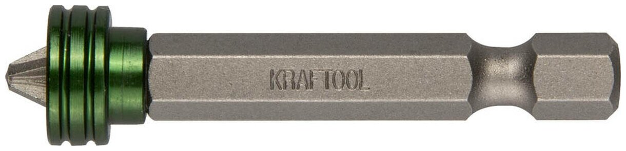фото Бита KRAFTOOL Ехpert с магнитным держателем-ограничителем PH2 50 мм 1 шт. 26128-2-50-1