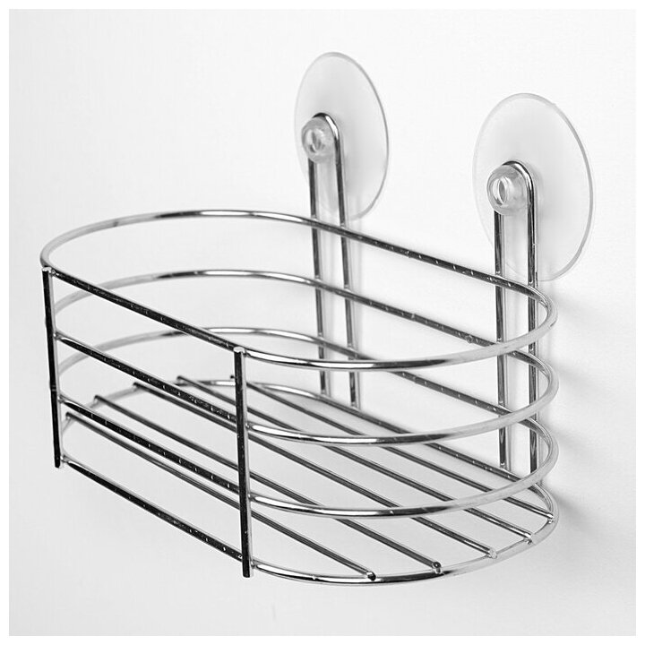 фото Полка на присосках 19,5х11х10 см