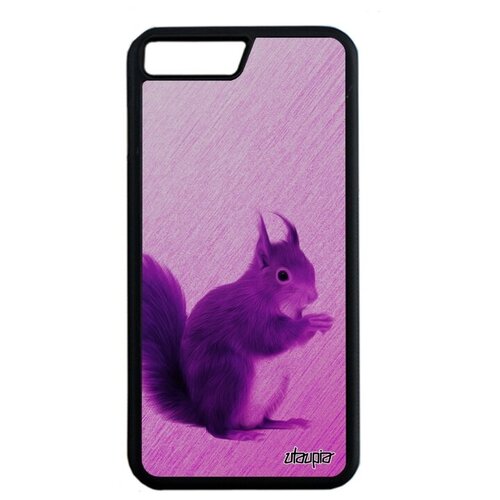 фото Защитный чехол на смартфон // iphone 8 plus // "белка" вредитель бельчонок, utaupia, розовый
