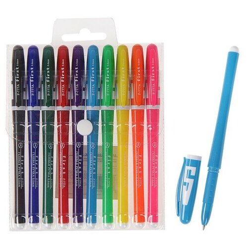 Набор гелевых ручек 10 цветов корпус цветной с белыми вставками в блистере 896₽