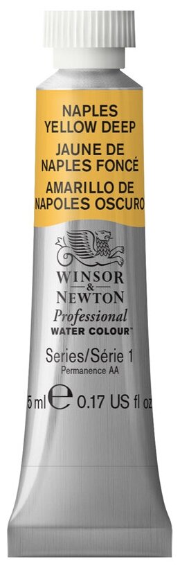 фото Краски акварельные художественные Акварель художественная Winsor&Newton "Professional", 5мл, туба, сер.1 №425 желтый неапольский насыщ