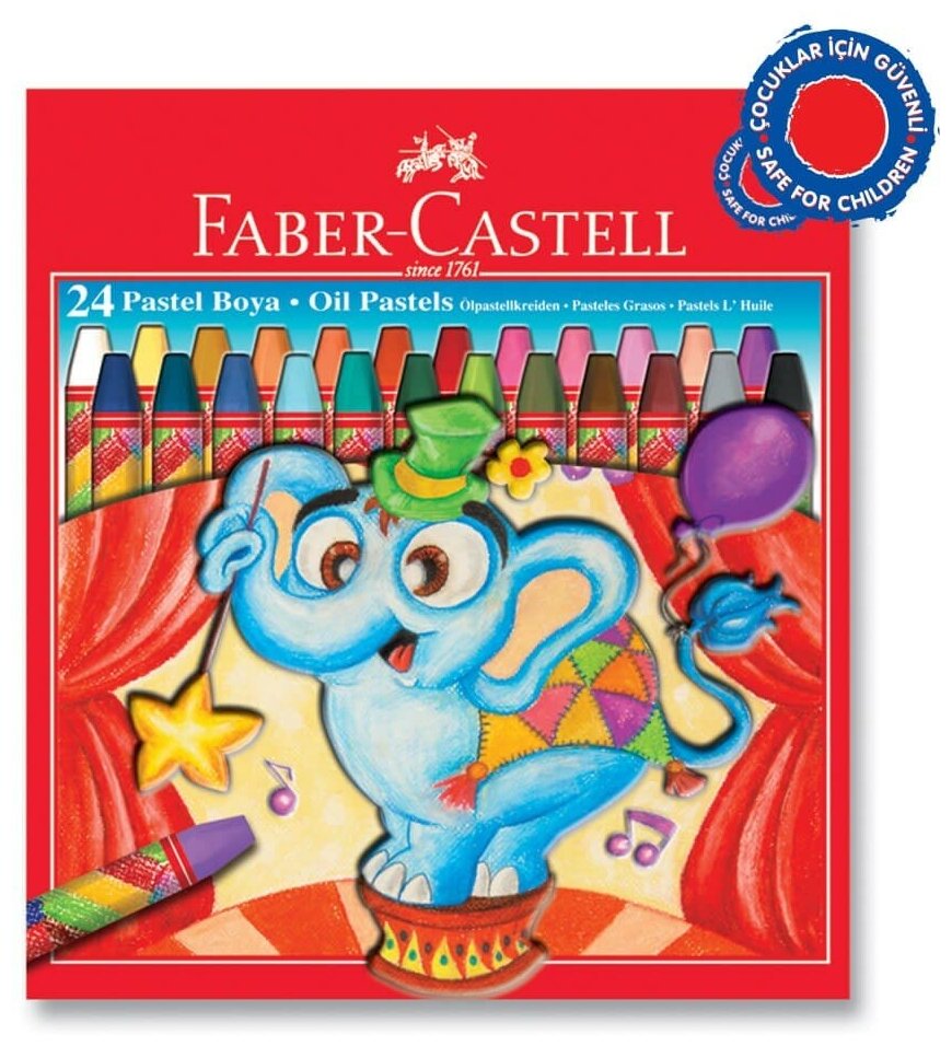 Масляная пастель Faber Castell для детского творчества, 24 цвета