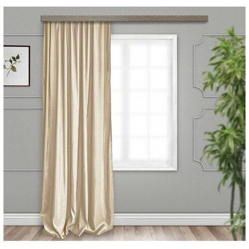 фото Штора портьерная бамбук 135х260 см 1 шт, жаккард, бежевый, пэ 100% witerra