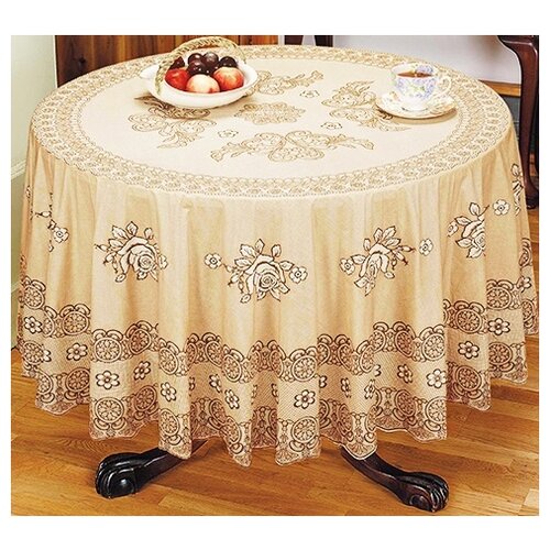 Скатерть ПВХ арт.С605 Embossed 120х150см бежев. (1/60)