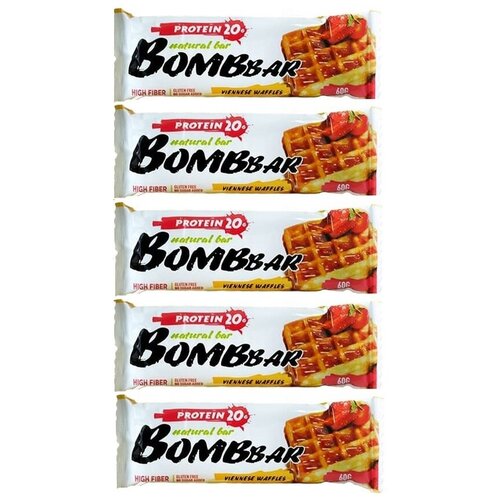 фото Протеиновый батончик bombbar protein bar 5 x 60 г, венские вафли