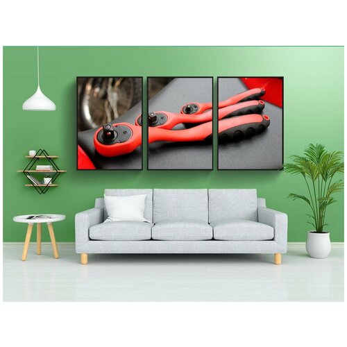 фото Набор модулных постеров для интерьера "гаечный ключ, инструменты, ремонт" 60x90 см. в тубусе, без рамки lotsprints