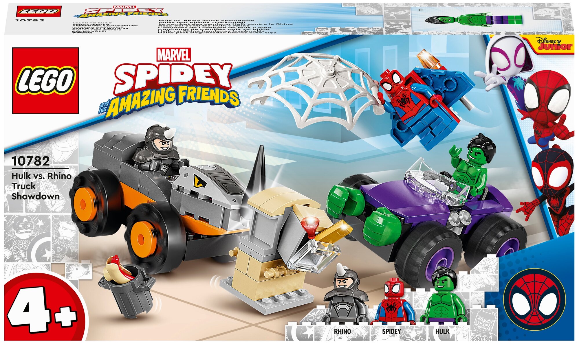 Конструктор LEGO ® Spidey 10782 Схватка Халка и Носорога на грузовиках