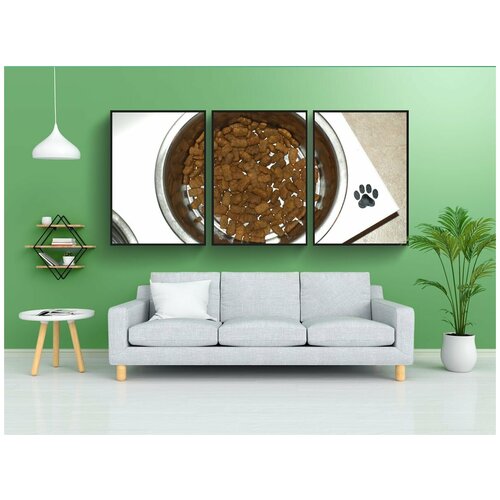 фото Набор модулных постеров для интерьера "чаша, миска для собак, собачья еда" 60x90 см. в тубусе, без рамки lotsprints