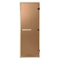 Дверь для бани и сауны стеклянная "Бронза", размер коробки 190×70см, 8мм 6961146