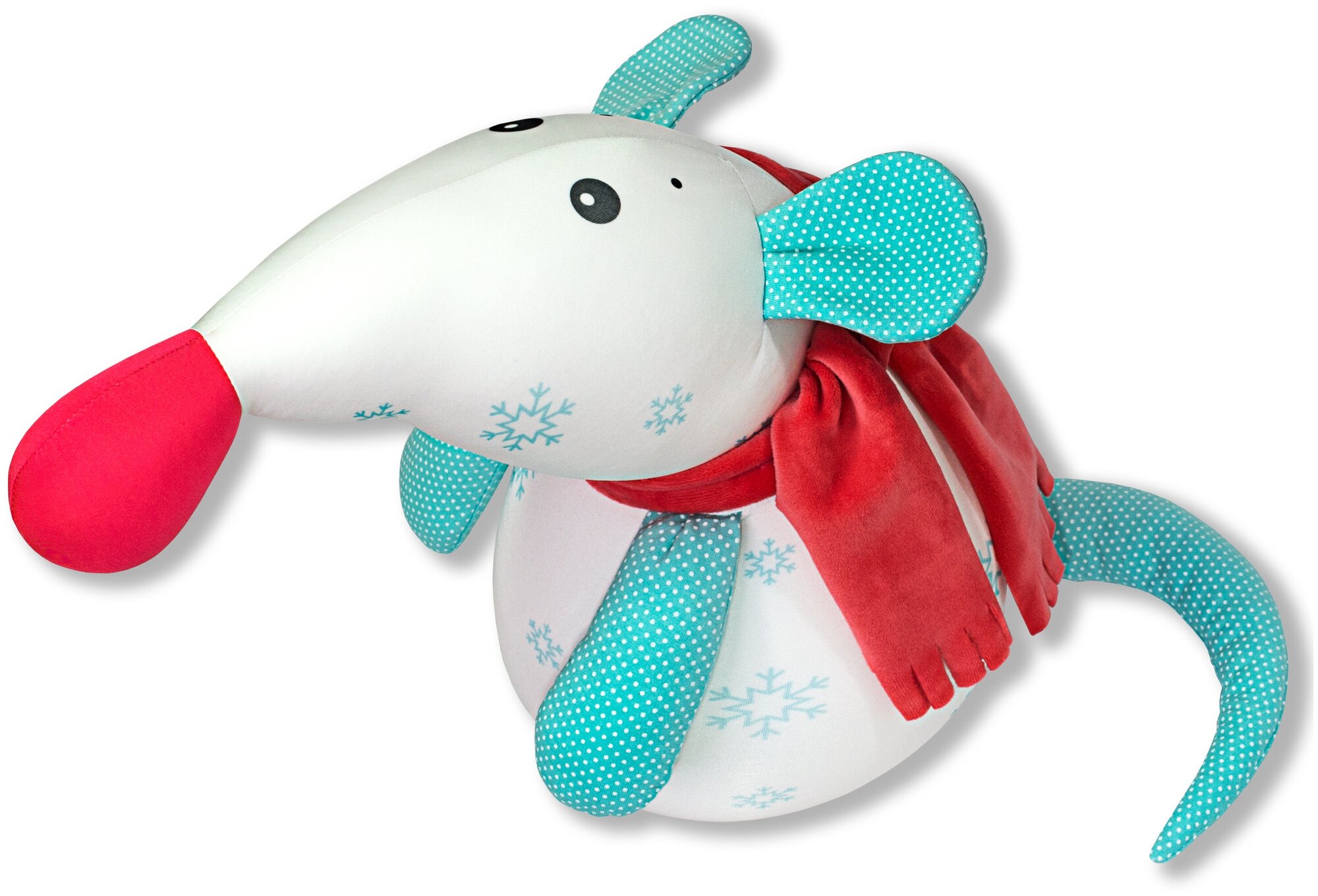 Игрушка-антистресс Штучки, к которым тянутся ручки Мышка Снежинка, голубая снежинка, малая