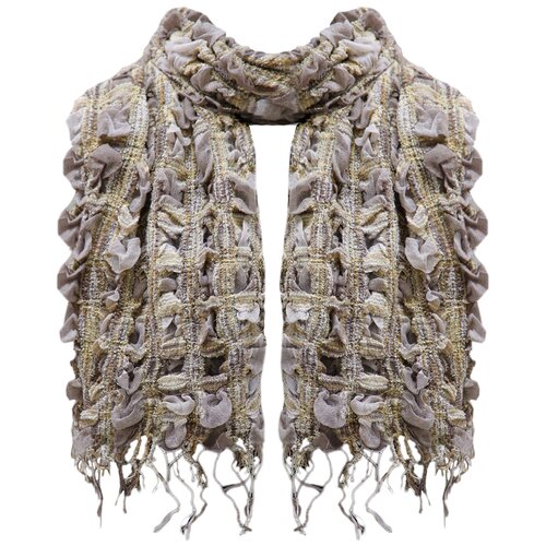 фото Шарф crystel eden,180х40 см, бежевый