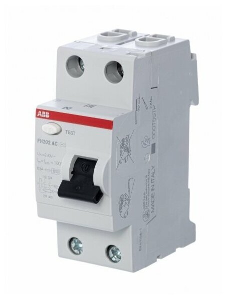 ABB FH202AC-63/0,3 узо 2P 63А 300мА AC