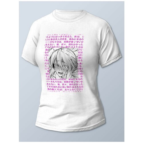 фото Футболка женская белая разное ahegao (ахегао, манга, аниме, этти) - 21804 brut-shop