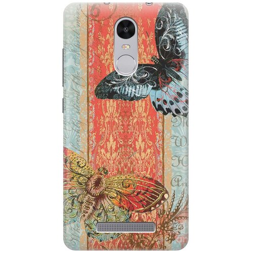 фото Re:pa накладка transparent для xiaomi redmi note 3 / note 3 pro с принтом "две бабочки"