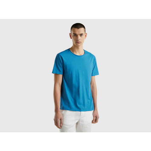 Футболка UNITED COLORS OF BENETTON, размер EL, синий футболка united colors of benetton мужская 22p 3bl0j16d4 501 xxl