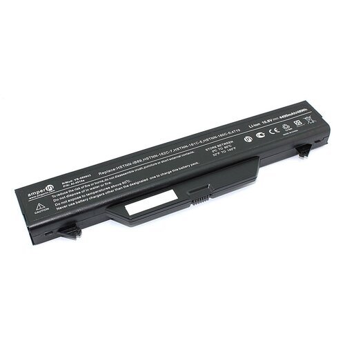 аккумулятор батарея для ноутбука hp compaq 4510s 4710s hstnn 1b1d 10 8v 5200mah replacement черная Аккумуляторная батарея (аккумулятор) HSTNN-1B1D для ноутбука HP Compaq 4510s 4710s 10,8V 4400mAh Amperin