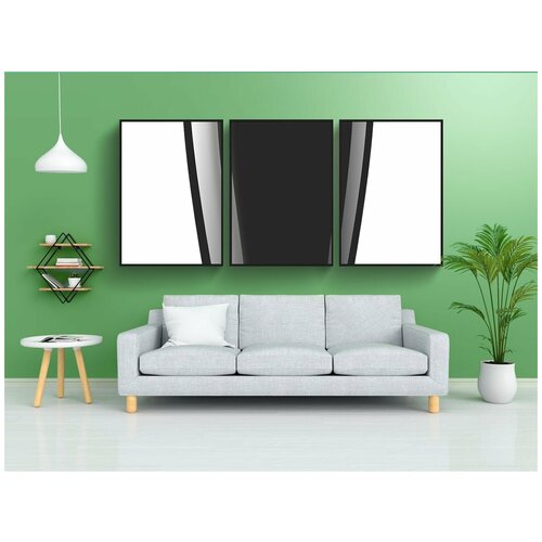 фото Набор модулных постеров для интерьера "атом, бомбить, атомный" 60x90 см. в тубусе, без рамки lotsprints