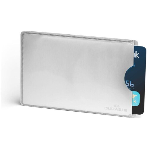 Комплект держателей для кредитной карты Durable 8900-23, 54х85мм, серебристый, 10шт