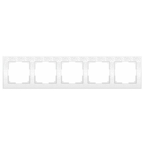 Рамка 5п WerkelWL05-Frame-05, белый werkel flock wl05 frame 04 white белый рамка на 4 поста
