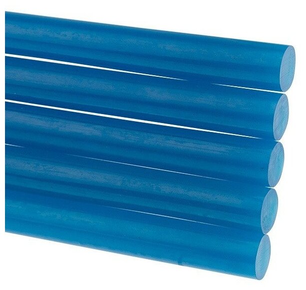Стержни клеевые Ø11мм, 100мм, синие (6 шт/уп), блистер REXANT, цена за 1 упак