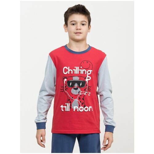 фото Пижама: джемпер и брюки pelican nfajp4271u для мальчиков, цвет красный, размер 9