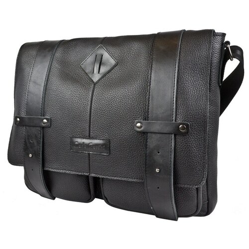 фото Мужская кожаная сумка carlo gattini madruzzo black 5068-01