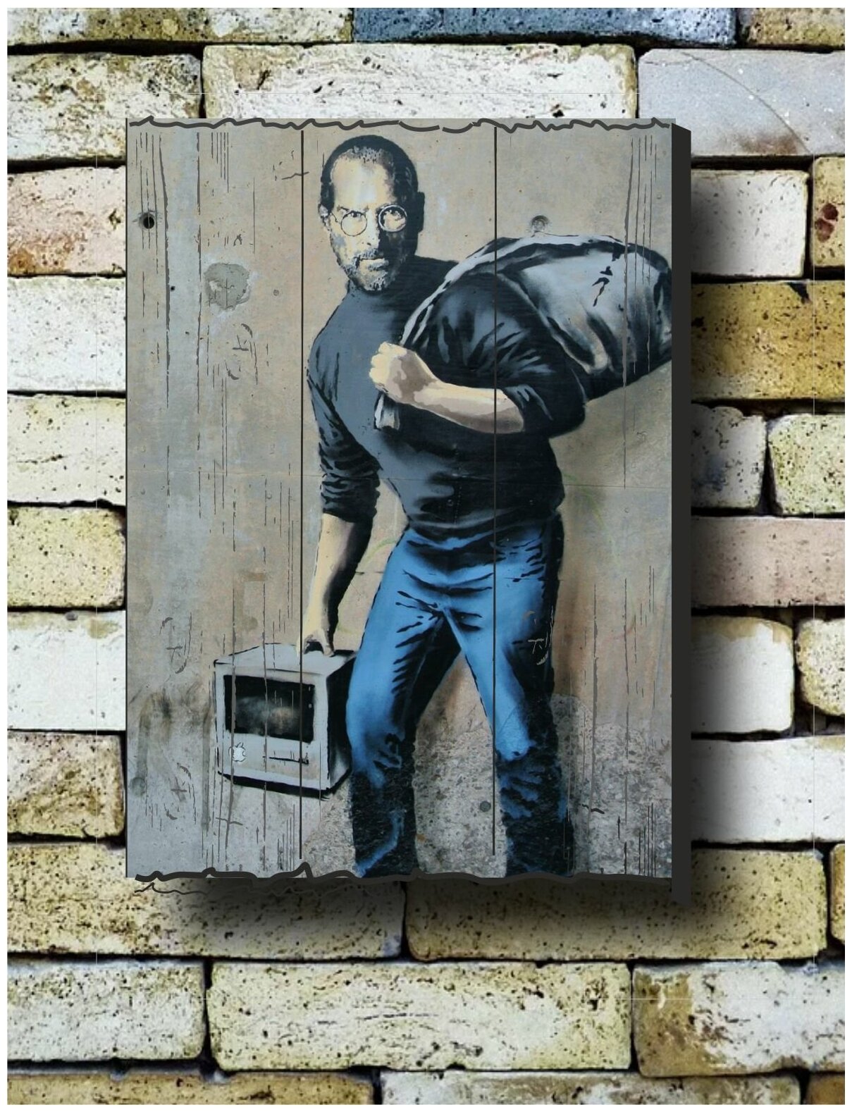 Картина на досках 'Бэнкси' 30/40 см