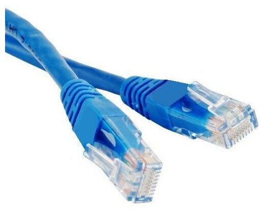 Патч-корд UTP CAT5e 0.25м Cablexpert PP12-0.25M/B RJ-45 кабель - синий