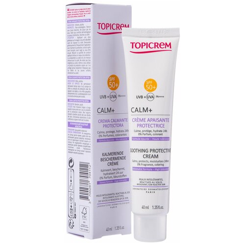 Topicrem Soothing Protective Cream Крем успокаивающий защитный SPF50+, 40мл.