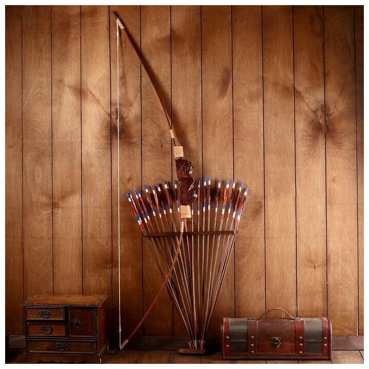 Сувенир Лук со стрелами из бамбука 125х65х3 см 847885