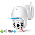 Купольная поворотная 4G Wi-Fi камера видеонаблюдения Onviz U70 беспроводная IP / уличная камера / наружная / скрытая / для дома / для дачи - изображение