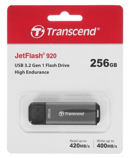 Флешка USB TRANSCEND Jetflash 920 512ГБ, USB3.1, темно-серый [ts512gjf920] - фото №2