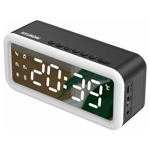 Радиобудильник Hyundai H-RCL430 черный LED подсвбелая часыцифровые FM 137000₽