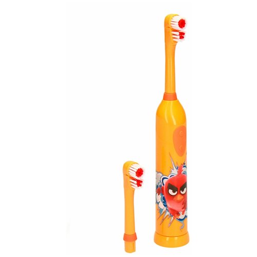 Купить Электрическая зубная щетка Longa Vita Angry Birds детская, ротационная от 3-х лет, Китай, оранжевый, Зубные щетки